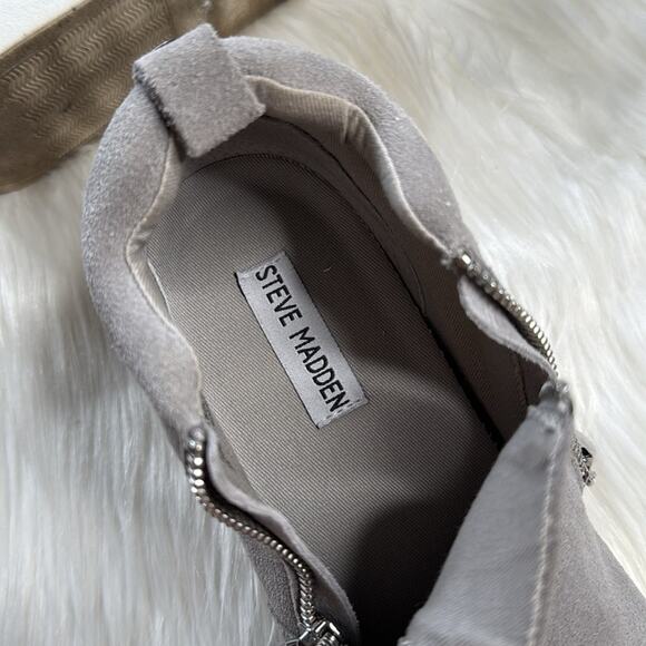 Steve Madden Gray Suede Silya Wedge Sneakers - Picture 9 of 9